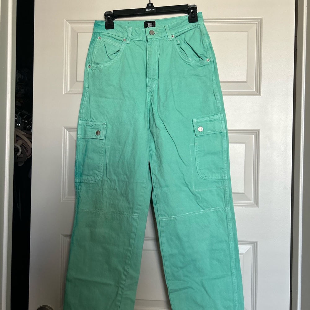 BDG Green Straight Leg Jeans